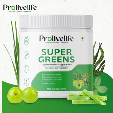 Picture of Super Greens Fusion| Vital Nutrients, Fiber, Antioxidants, Superfoods Powder| 200gm
