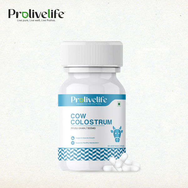 Picture of Cow Colostrum Supplement, 500mg | Veg. Capsules